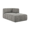 SOFAELEMENT Rechts Samt Stoff Grau - Schwarz/Grau, Holzwerkstoff/Kunststoff (101/77/175cm) - Makamii