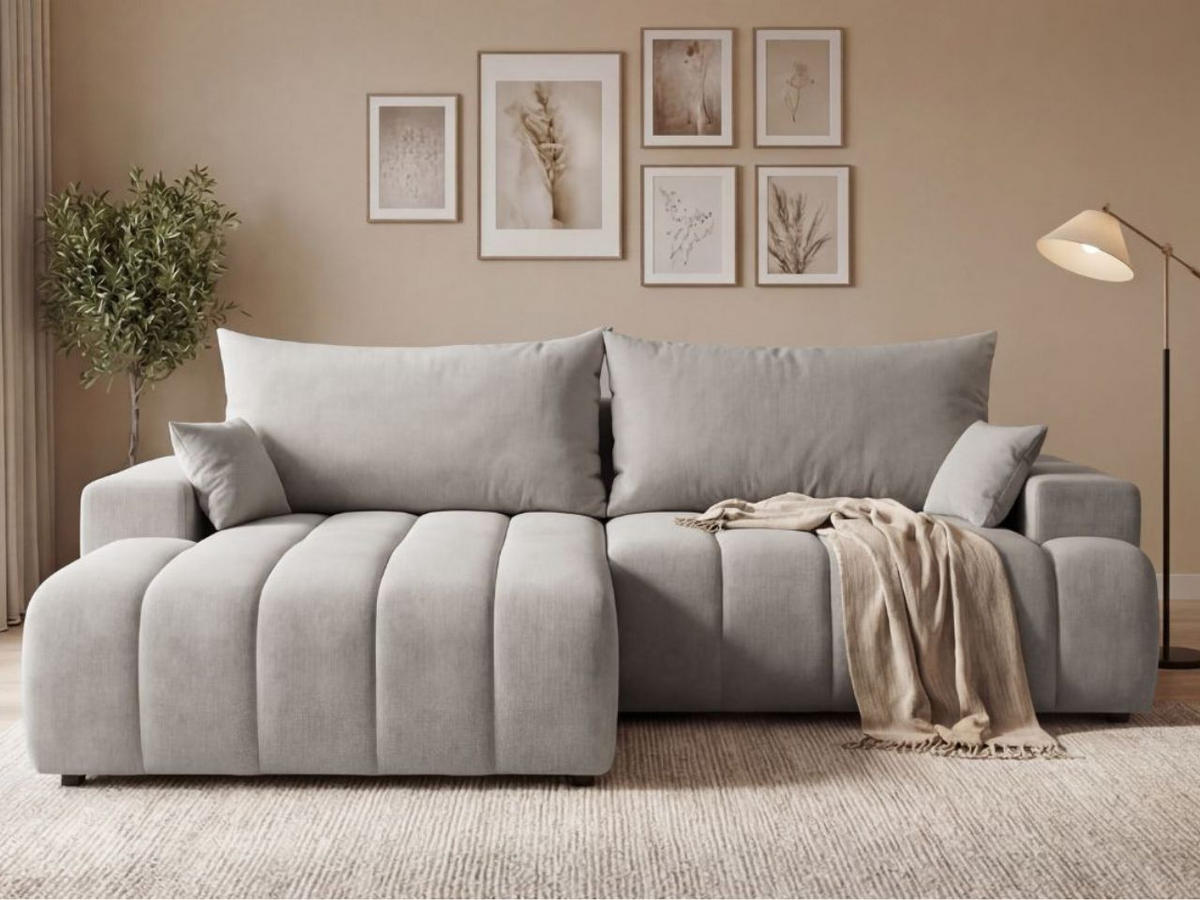 ECKSOFA Caleo Grau Links - Grau, Holz/Textil (270/170cm) - Graingold