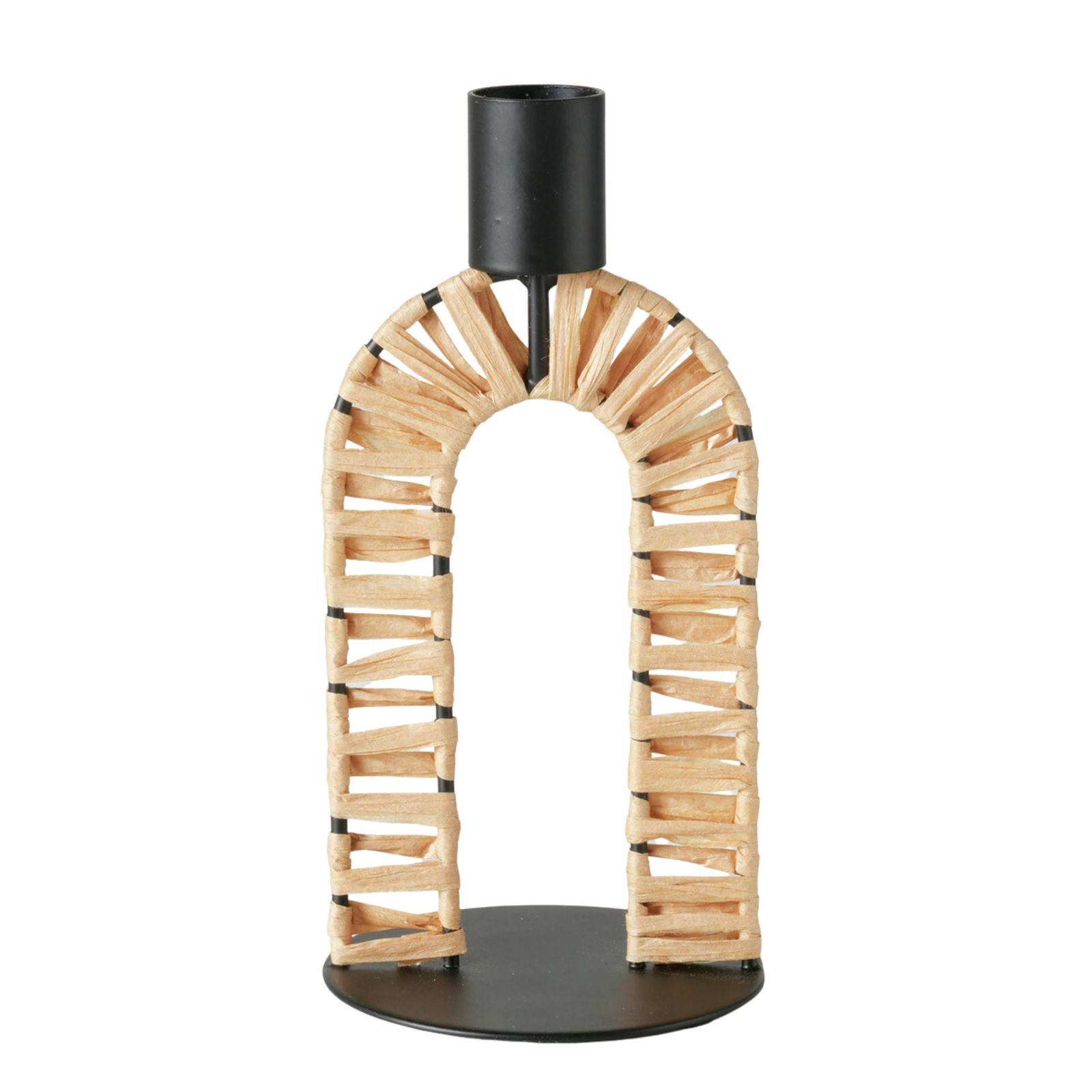 Boltze Home Kerzenhalter Beige, Schwarz 8x16x8 cm