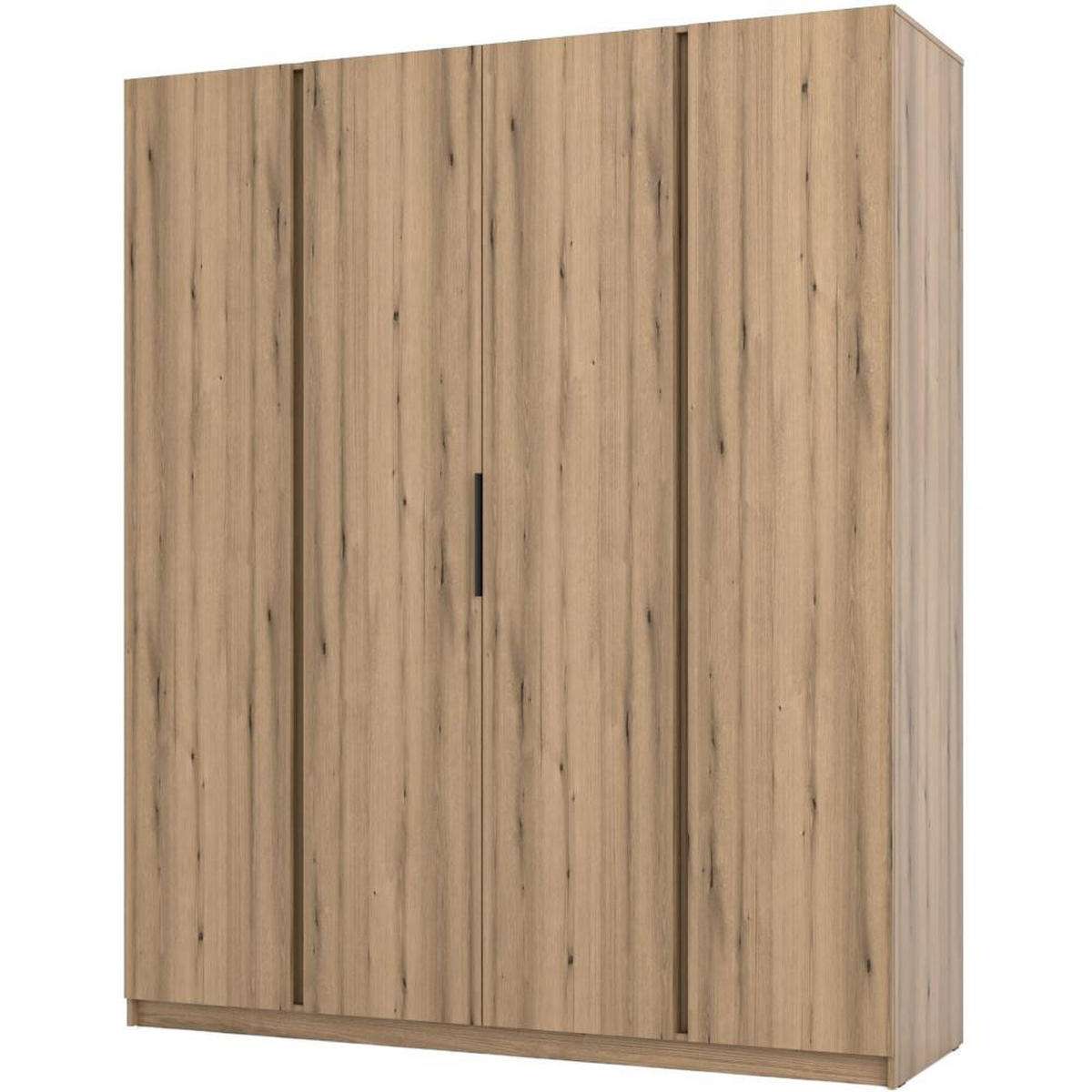 DREHTÜRENSCHRANK Kaya 200/62/239 4-Türig - Eichefarben, Holzwerkstoff (200/239/62cm) - Beautysofa