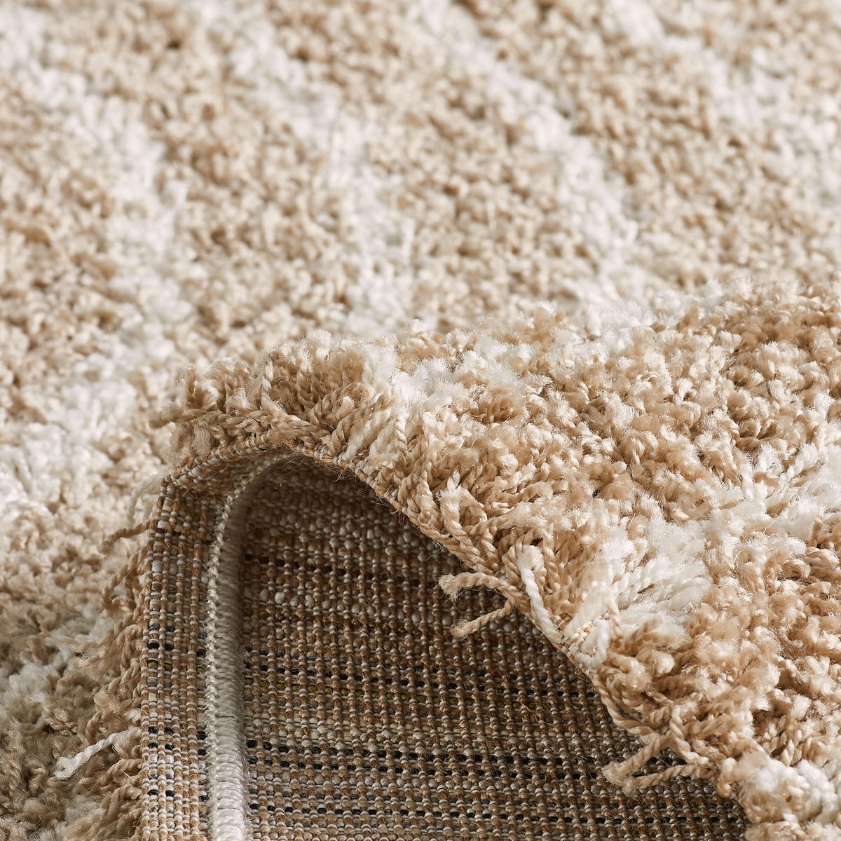 TEPPICH shaggy Beige Olympe 80x140 cm - Beige, Textil (80/140cm) - Nazar Rugs