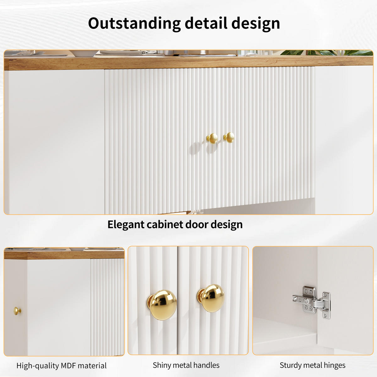 KÜCHENINSEL Klappbar mit Schubladen und Regalen, MDF/Metall Weiß, Esszimmer, 140/40/90 cm - Weiß, Kunststoff (40/90/140cm) - Rolipo