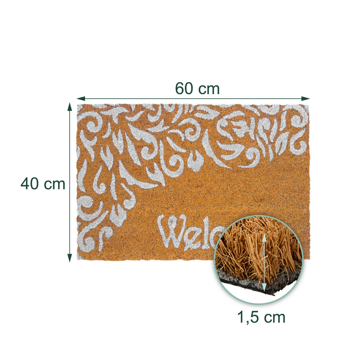 ROHOŽ - viacfarebná, textil/plast (60/40cm) - Relaxdays