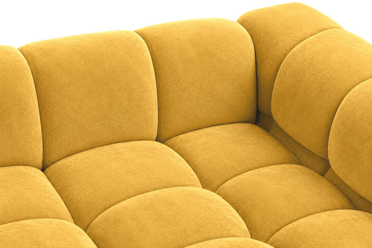 ECKSOFA L-Form, Veloursstoff Bluvel, Golden, Rechts, Averro XL - Goldfarben, Holz (320/150cm) - Kaiser Möbel