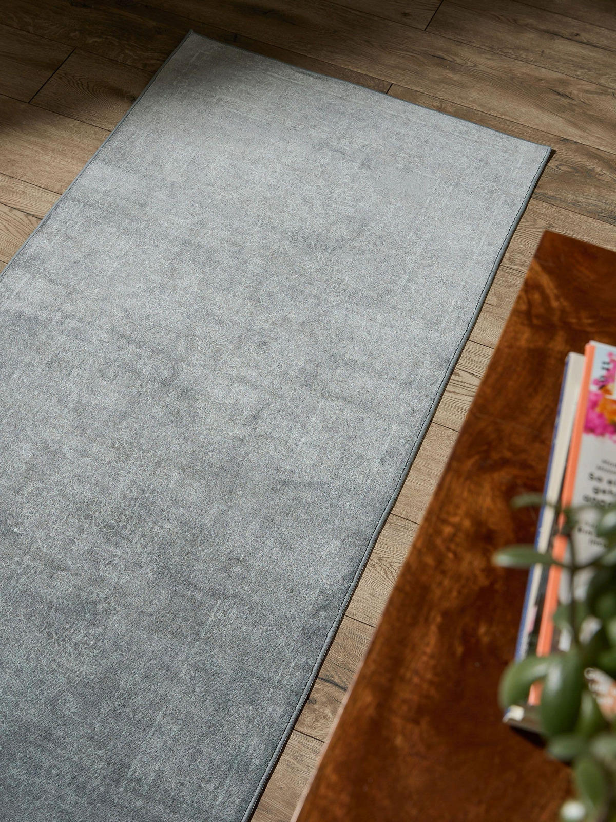 VINTAGE-LÄUFER Miray waschbar 80/240 cm - Creme/Grau, Kunststoff (80/240cm) - benuta Nest