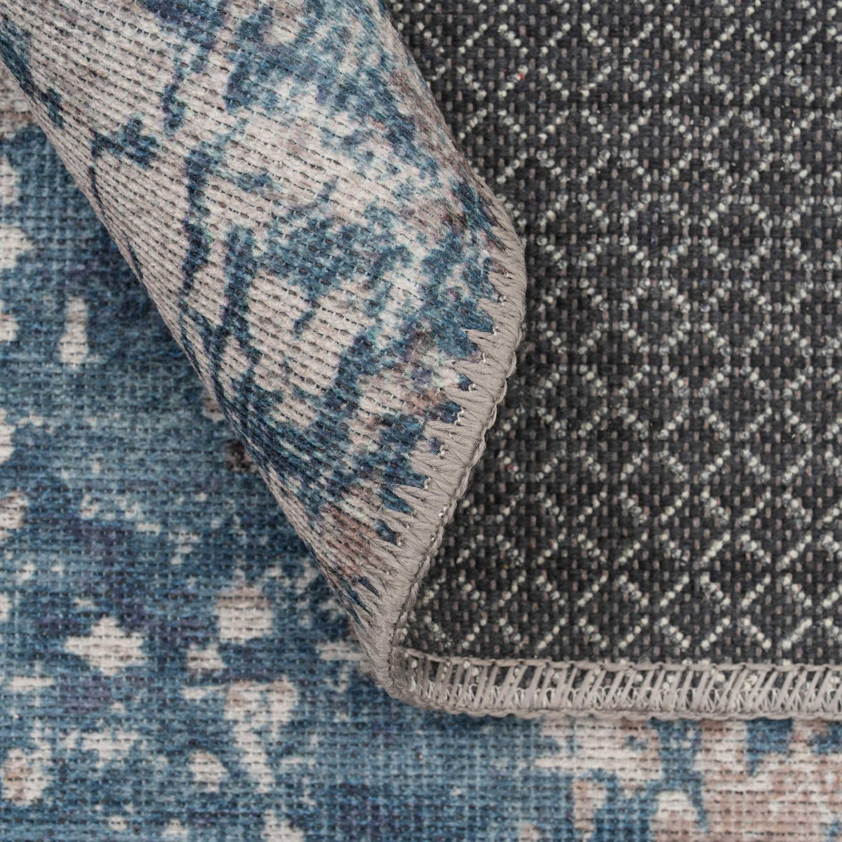 FLACHWEBETEPPICH Dash Blau - Blau, Textil (200/290cm) - Kukoon Rugs