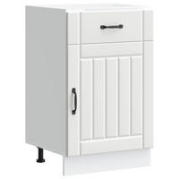KÜCHENUNTERSCHRANK Lucca mit Tür, Schublade 50/46/81,5 cm aus Holzwerkstoff Weiß - Weiß, Holz (50/81.5/46cm) - vidaXL
