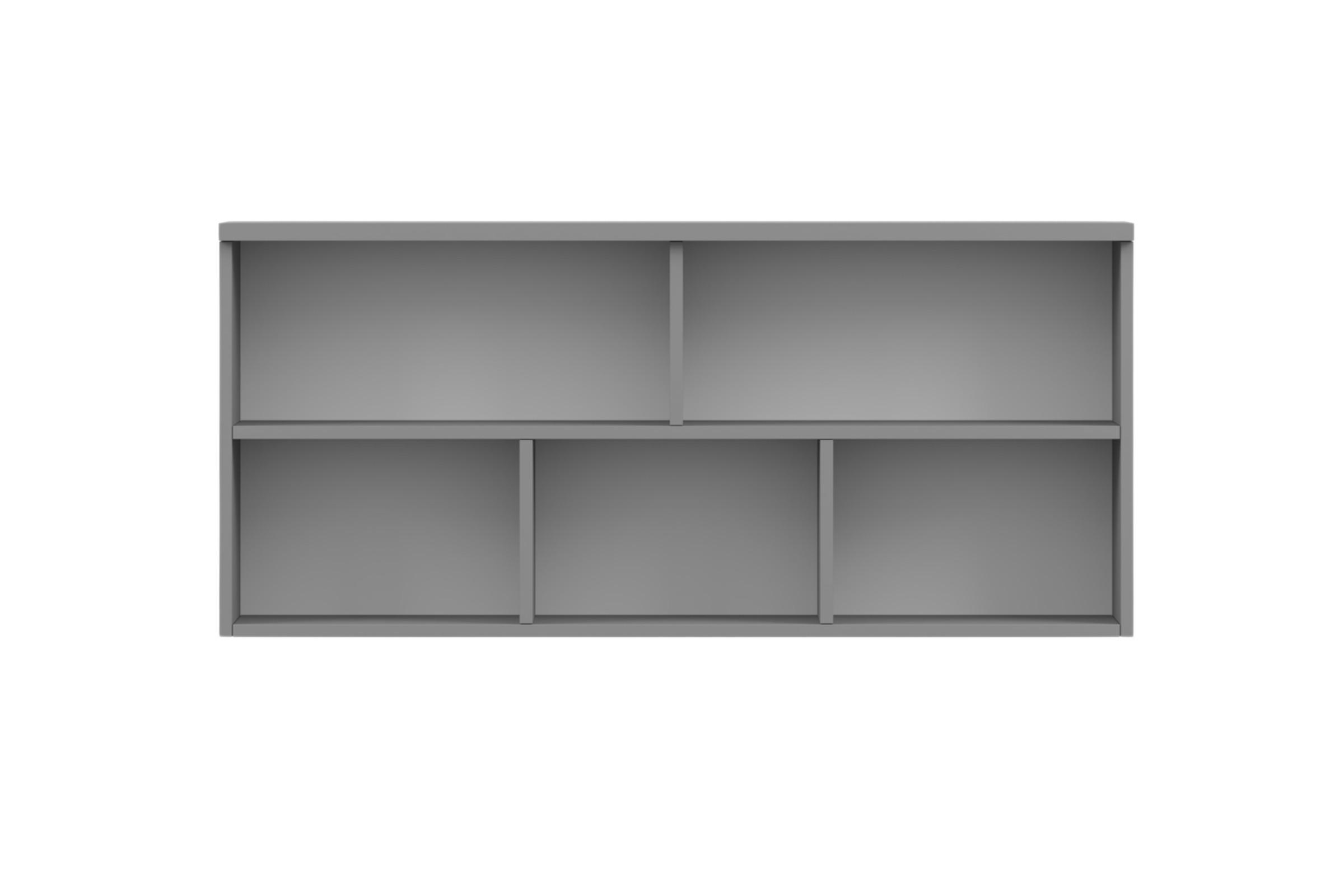 KINDER-WANDREGAL JUMI 110/55/27 cm in Grau/Eiche Artisan - Eiche Artisan/Grau, Holzwerkstoff (110/55/27cm) - Deine Möbel 24