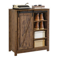 SCHUHSCHRANK Vintage - Dunkelbraun, Holzwerkstoff (80/92/35cm) - SoBuy