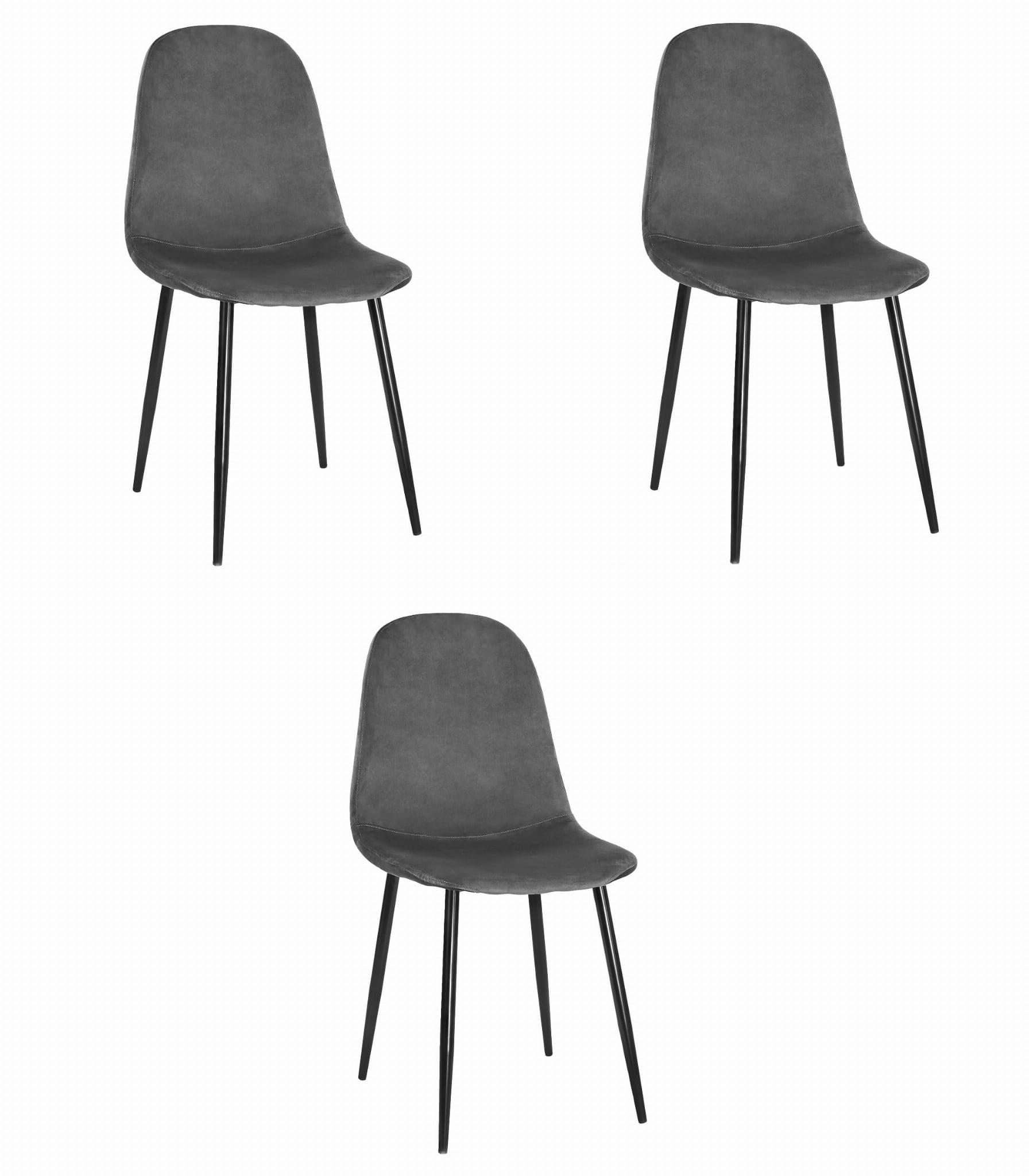 Valora Esszimmerstuhl Dunkelgrau 44.5x87.5x50.5 cm