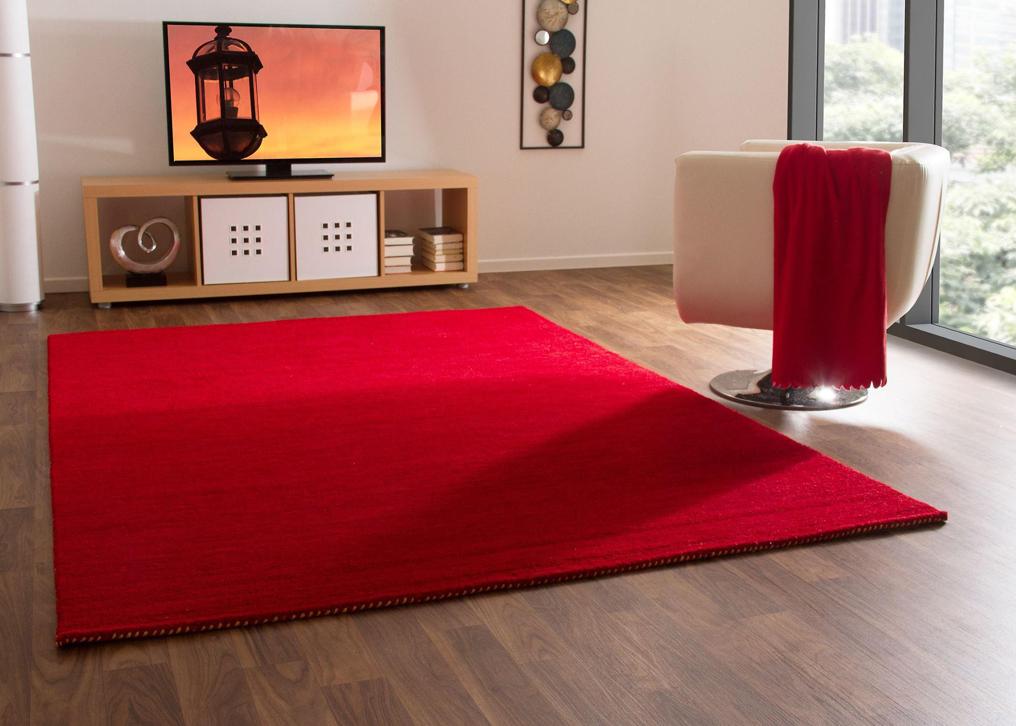 WOLLTEPPICH 240/290 cm Nomade - Rot, Naturmaterialien (240/290cm) - Steffensmeier