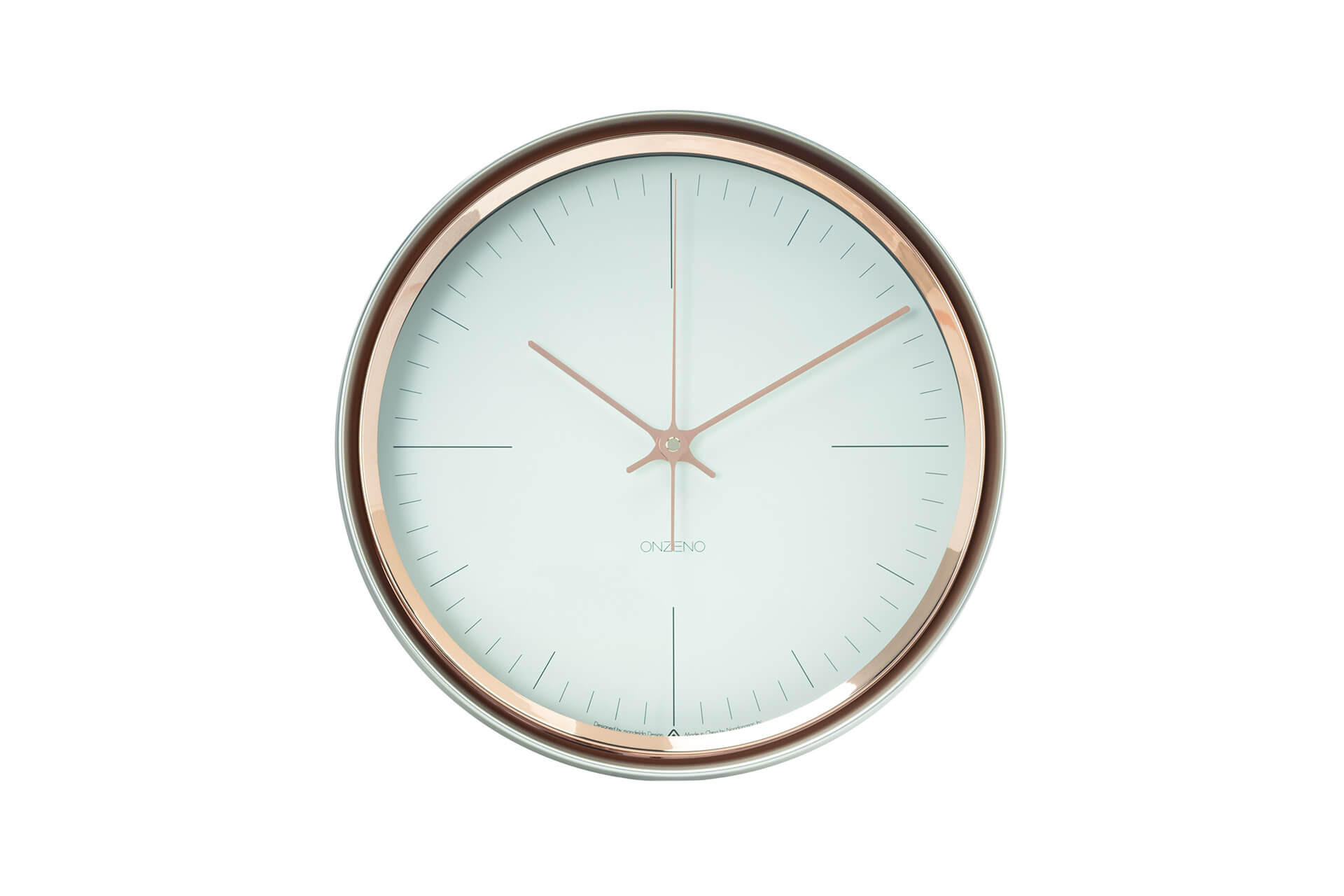WANDUHR Design Weiß 33/33 cm - Weiß, Glas/Holzwerkstoff (1.24/32.7/8cm) - ONZENO