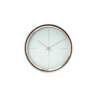 WANDUHR Design Weiß 33/33 cm - Weiß, Glas/Holzwerkstoff (1.24/32.7/8cm) - ONZENO