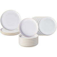 TELLER-SET Crafted Cotton 18er Set - Weiß, Keramik (1/1/1cm) - like.Villeroy & Boch