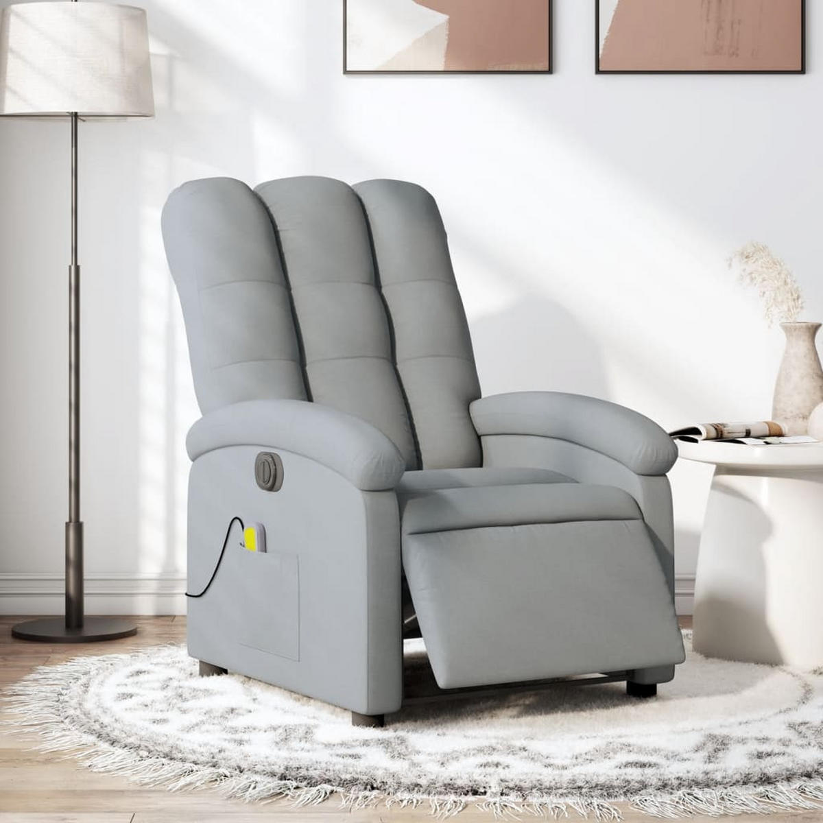 MASSAGESESSEL Loy - Hellgrau, Metall (70/101/93cm) - Nettlife