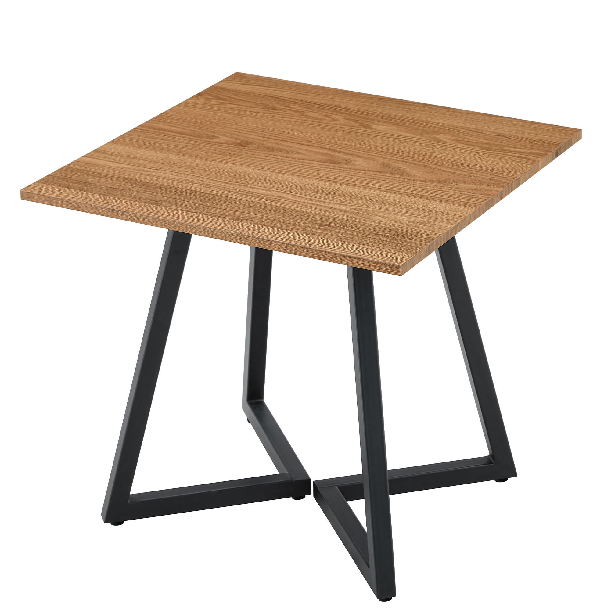 ESSTISCH 80/80/75 cm aus Holz und Metall, multifunktional für 4 Personen, Schwarz/Braun - Schwarz, Holzwerkstoff (80/80/75cm) - Redom