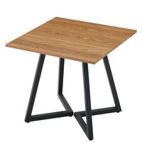 ESSTISCH 80/80/75 cm aus Holz und Metall, multifunktional für 4 Personen, Schwarz/Braun - Schwarz, Holzwerkstoff (80/80/75cm) - Redom
