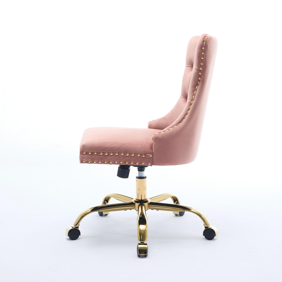 DREHSTÜHLE Samt Drehbar Goldgestell Rosa - Pink, Metall (50/98/63cm) - SHOPENTRA