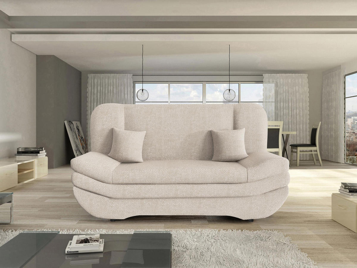 SCHLAFSOFA Weronika Premium - Beige/Schwarz, Holz/Kunststoff (200/95/90cm) - MIRJAN24