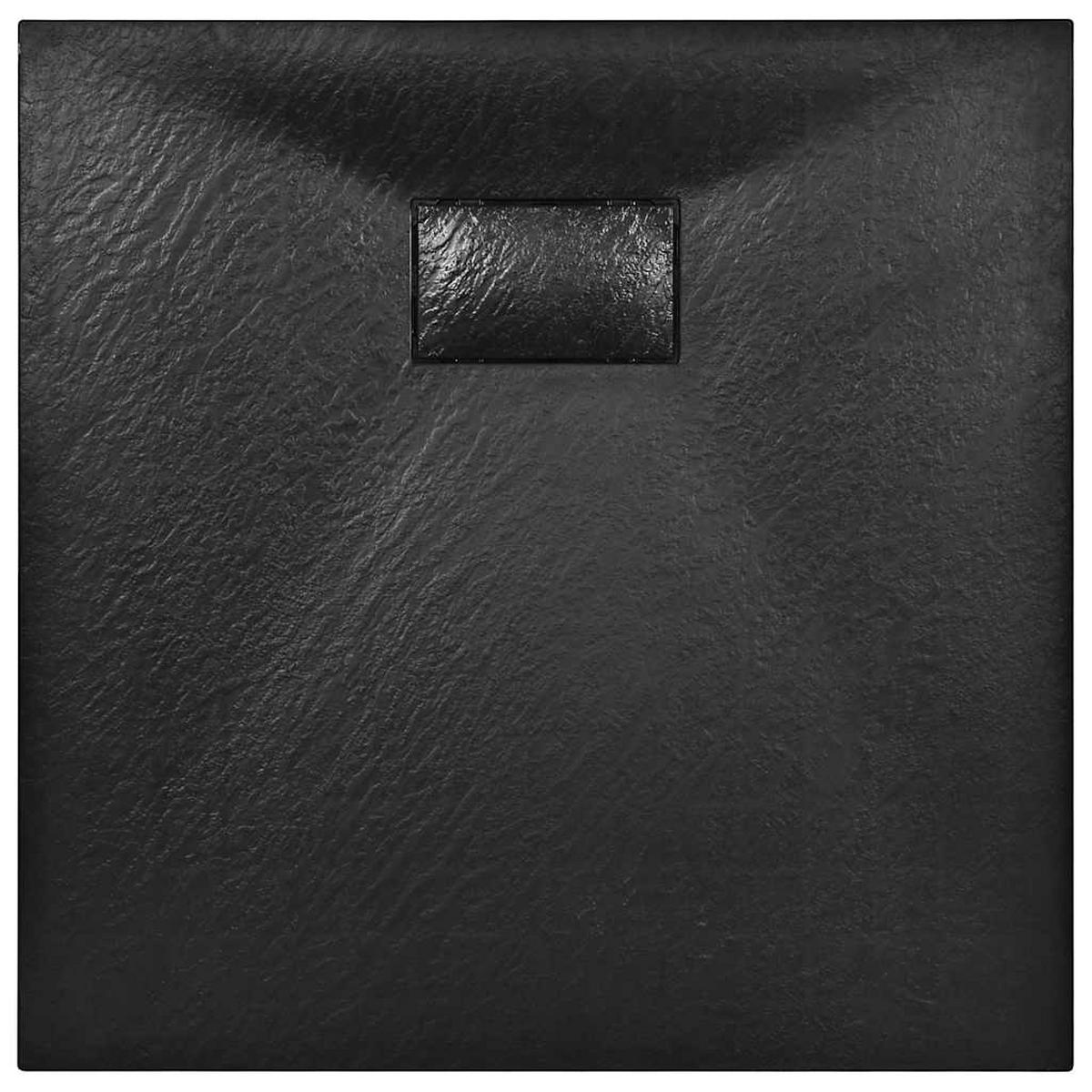 DUSCHWANNE Schwarz 90/90 Cm - Schwarz, Textil (90/2.6/90cm) - vidaXL