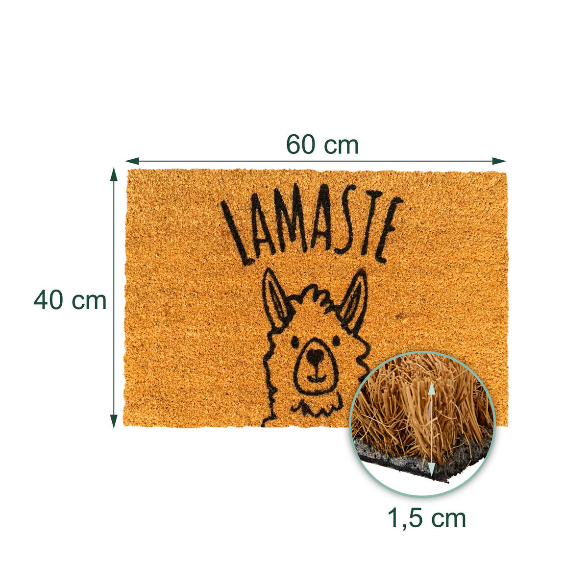 ROHOŽ - viacfarebná, textil/plast (60/40cm) - Relaxdays