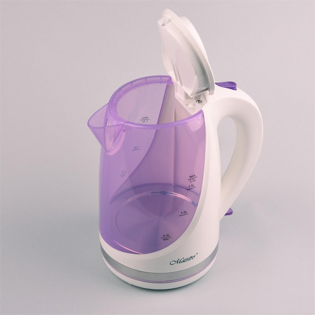 WASSERKOCHER ELEKTRISCH Weiß 15/15/23 cm MR044VIOLET - Weiß, Kunststoff (15/23/15cm) - Maestro 