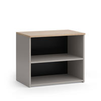 LOWBOARD Wido Greige 60 x 50 cm mit 2 Fächern - Greige/Sonoma Eiche, Holzwerkstoff (60/50/40cm) - Vicco