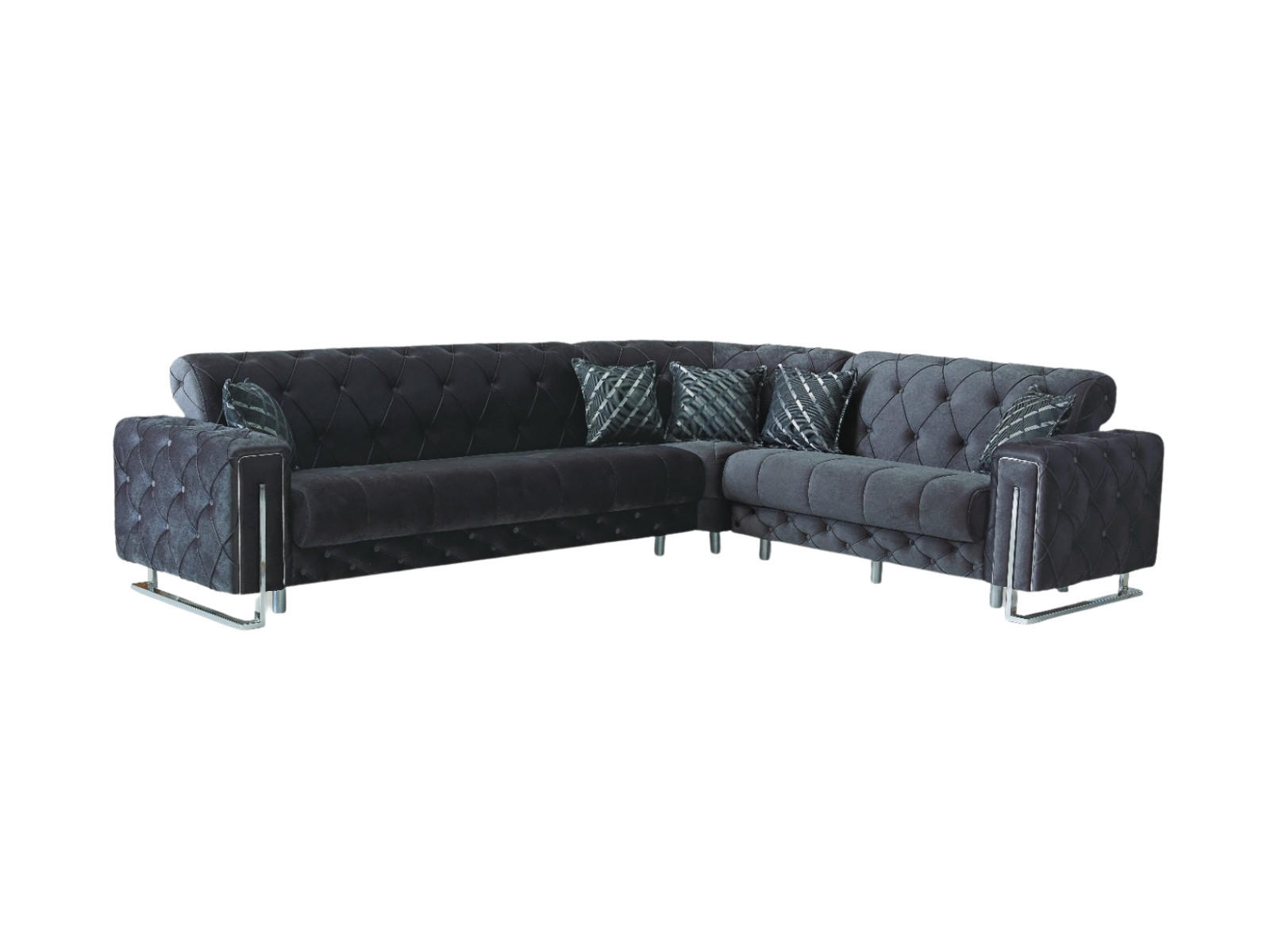 ECKSCHLAFSOFA Shimla Anthrazit - Langer Schenkel Links - Anthrazit, Holzwerkstoff/Kunststoff (310/245cm)