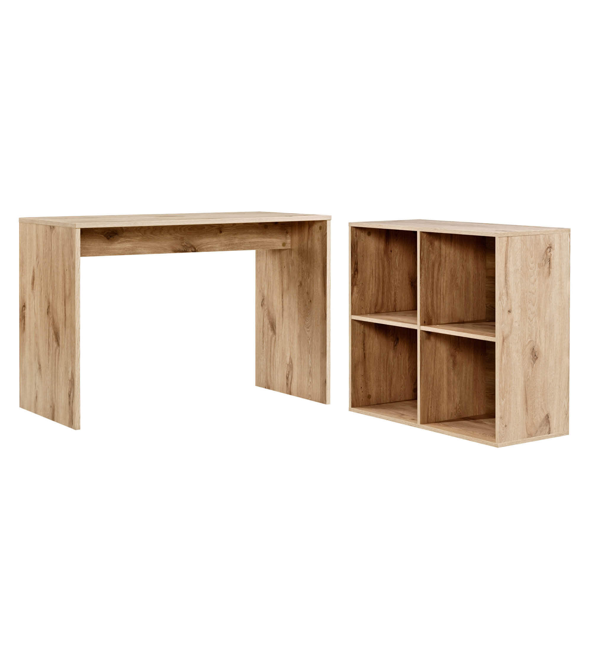 SCHREIBTISCH Der Produktive - Eichefarben, Holzwerkstoff (54/112/77cm) - Mokebo