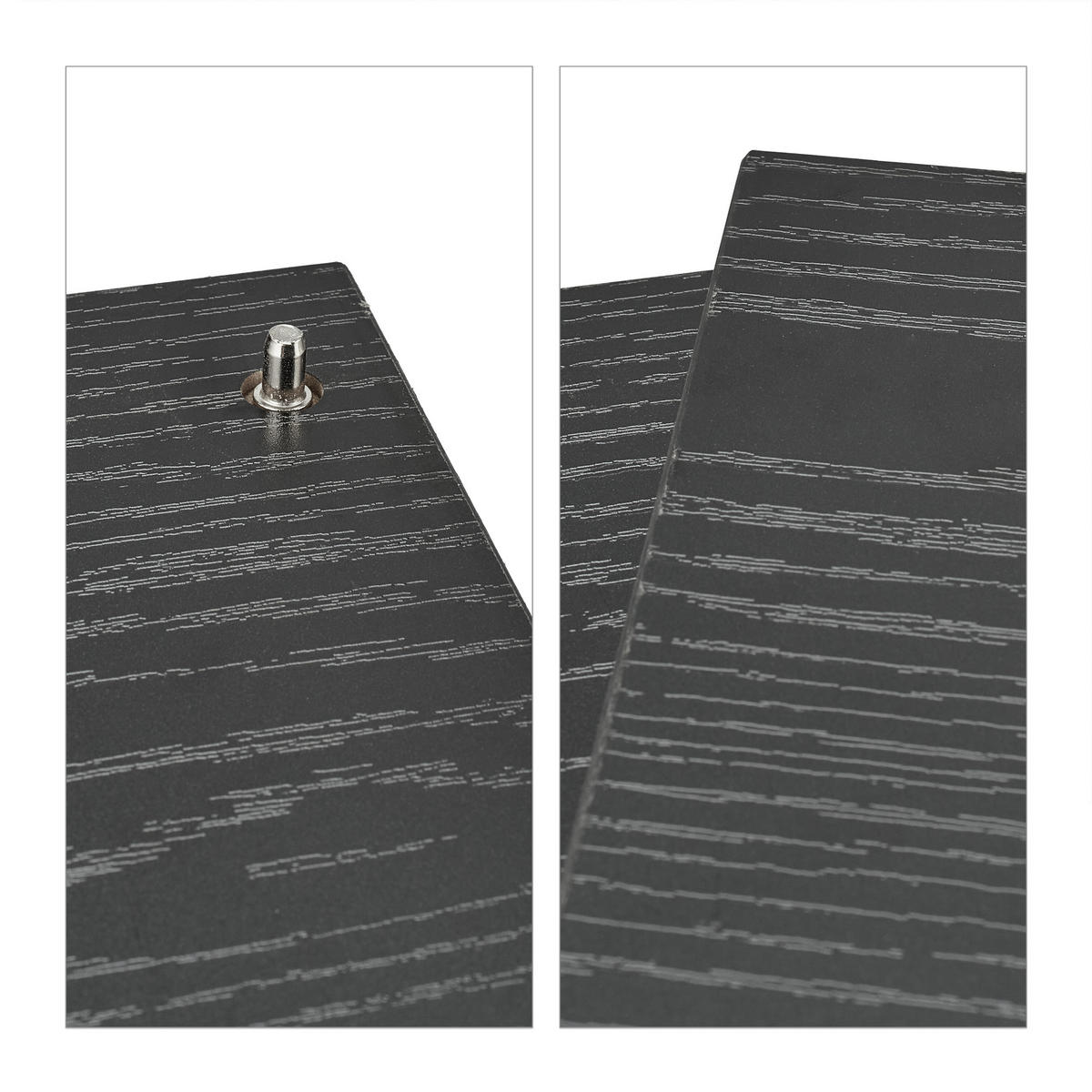 MONITORSTÄNDER Schwarz für 2 Monitore ausziehbar 105 cm - Schwarz, Holzwerkstoff/Kunststoff (27/105/10.5cm) - Relaxdays