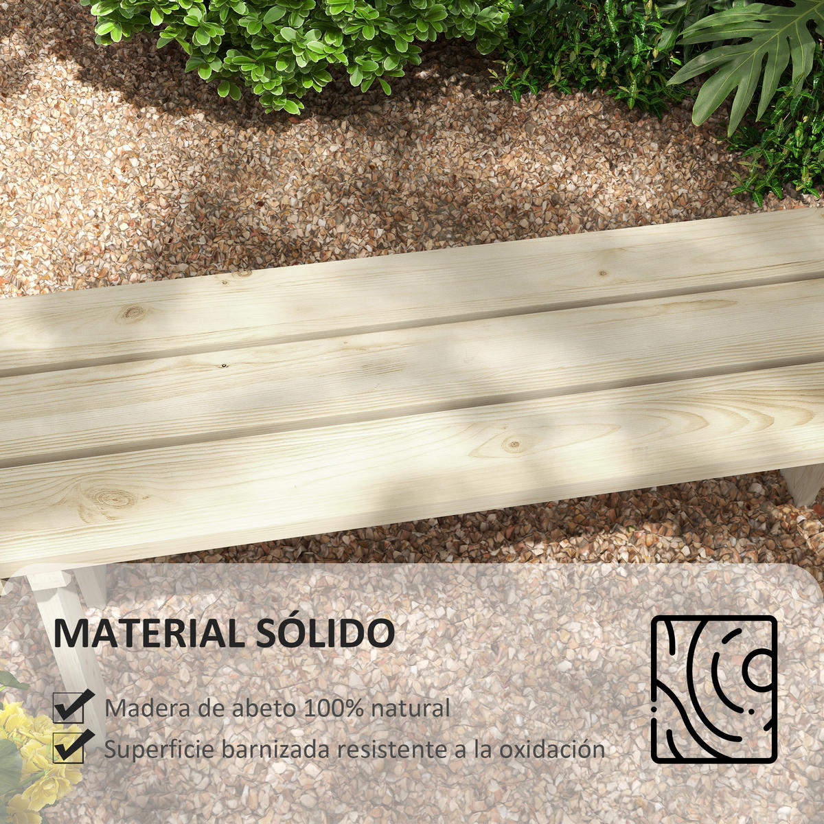 GARTENBANK,2-SITZER Holz,naturholz - Beige, Holz (130/45/38cm) - Vallsero
