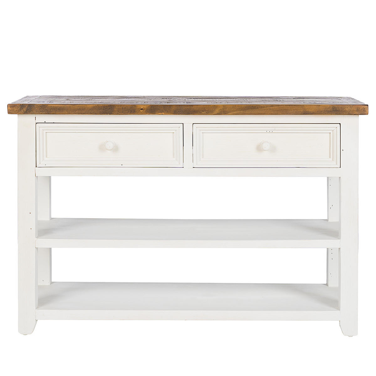 WASCHTISCH - Kiefer massiv - Weiß, Holz (120/78/47cm) - home24