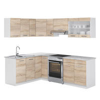 ECKKÜCHE Rick Weiß/Sonoma 227 x 167 cm , AP Marmor - Weiß, Holzwerkstoff (230/81.6/60cm) - Vicco