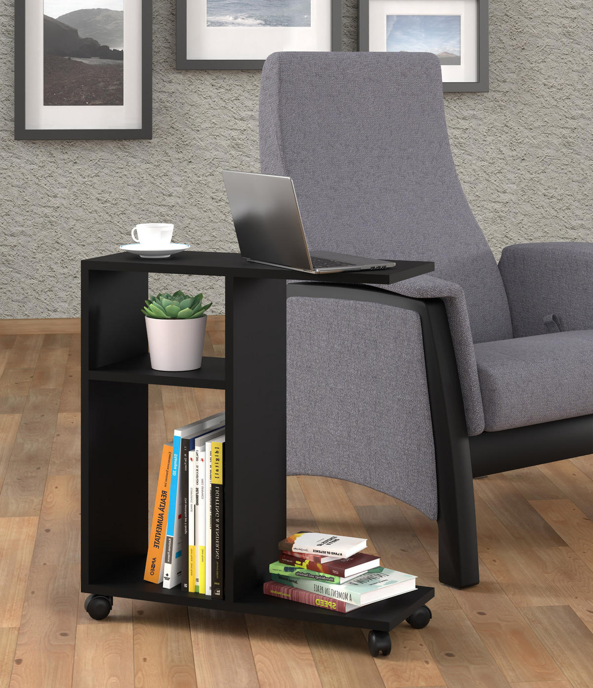 COUCHTISCH Schwarz 60/65/22 - Schwarz, Holzwerkstoff (22/60/65cm) - RAUMHIRSCH FURNITURE