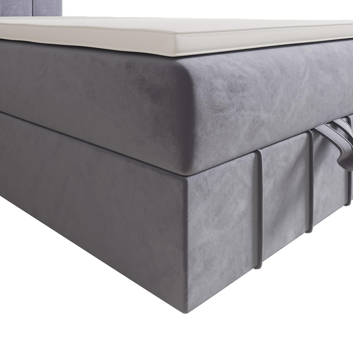 BOXBETT BAHAMA 90x200 Monolith 70, mit Matratze H3 und Topper, Hellblau - Hellblau, Holz/Kunststoff (90/200cm) - Bedante