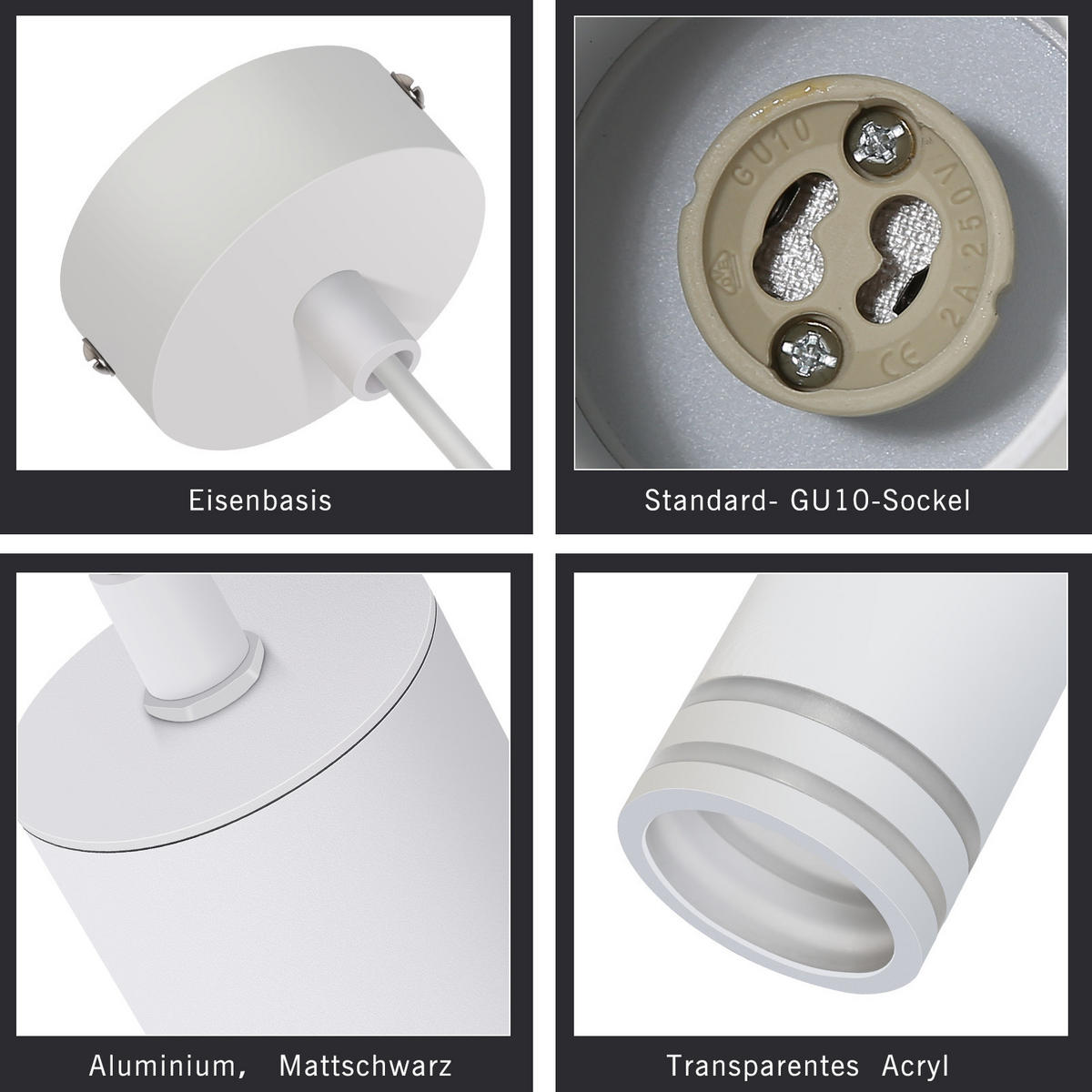 PENDELLEUCHTE Elowen 155/30/6 cm - Weiß, Metall (155/30/6cm) - ZMH