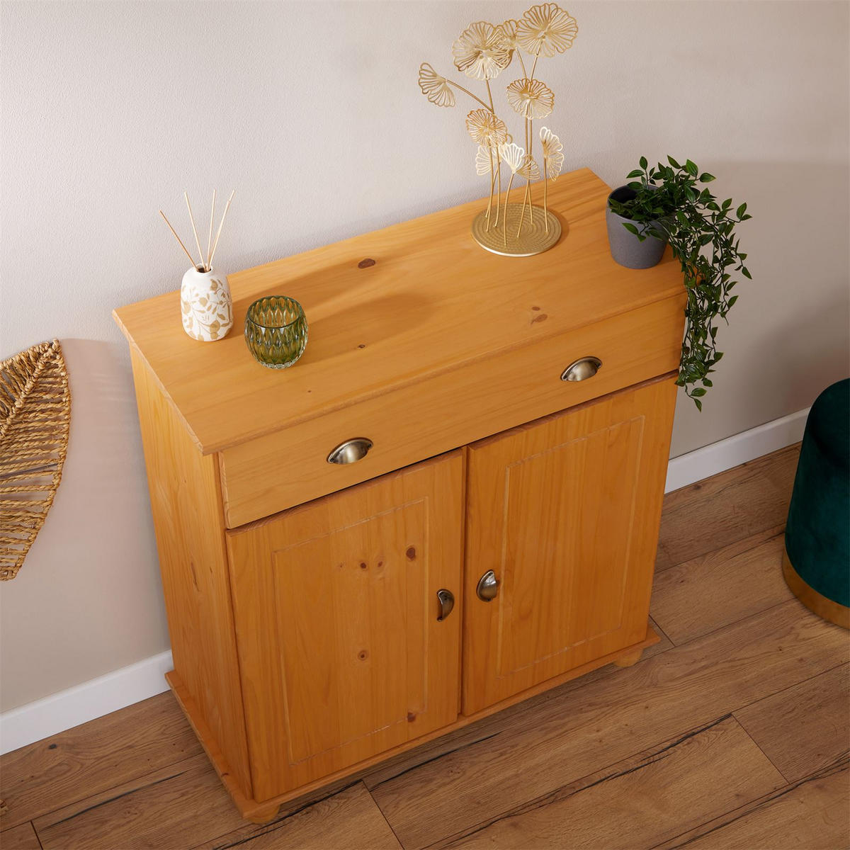 KOMMODE COLMAR - Kieferfarben, Holz (90/97/39cm) - IDIMEX
