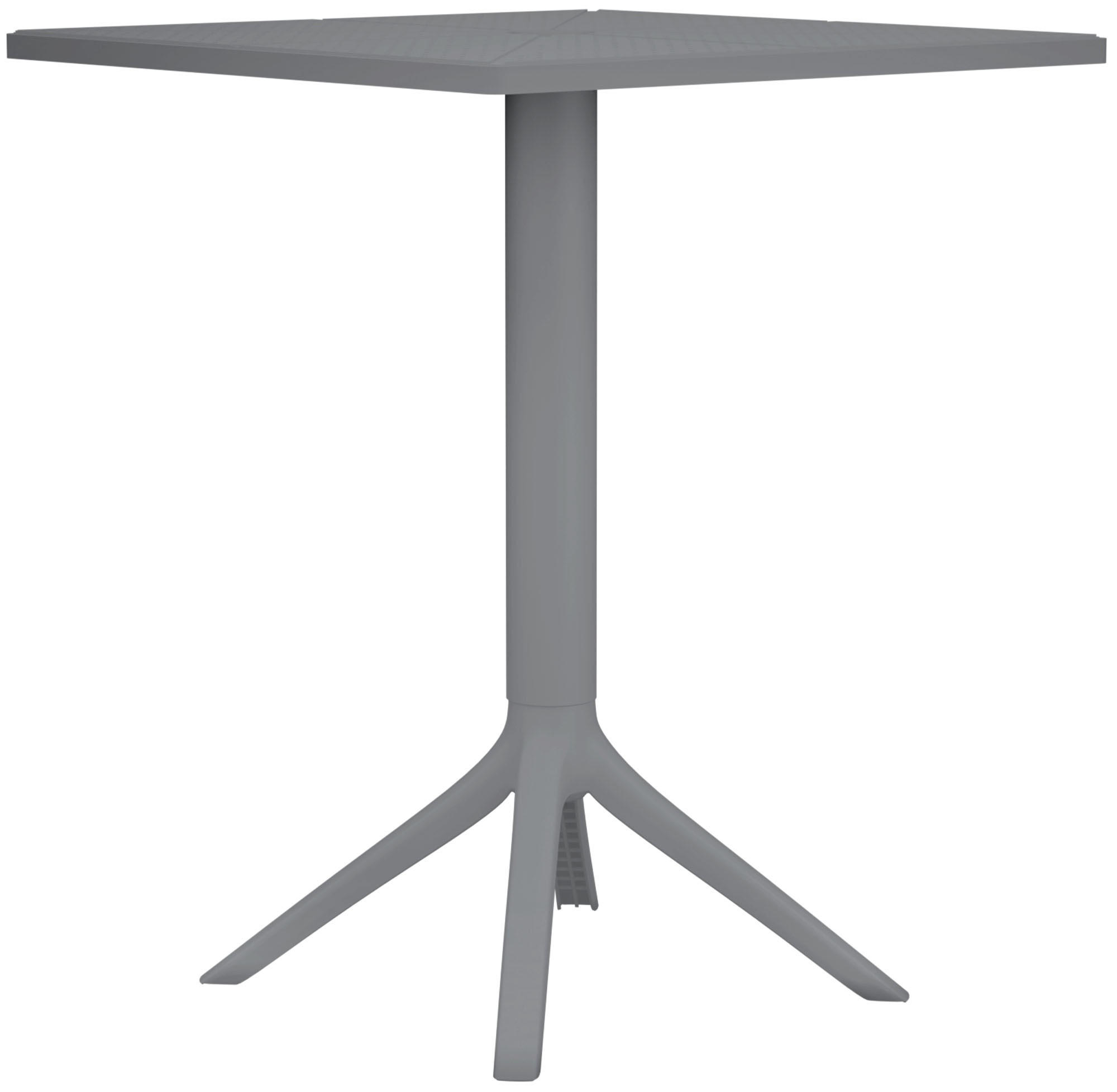GARTENTISCH eckig 60/60/76 cm Kunststoff Dunkelgrau - Dunkelgrau, Kunststoff (60/60/76cm) - CLP