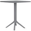 GARTENTISCH eckig 60/60/76 cm Kunststoff Dunkelgrau - Dunkelgrau, Kunststoff (60/60/76cm) - CLP