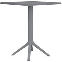 GARTENTISCH eckig 60/60/76 cm Kunststoff Dunkelgrau - Dunkelgrau, Kunststoff (60/60/76cm) - CLP