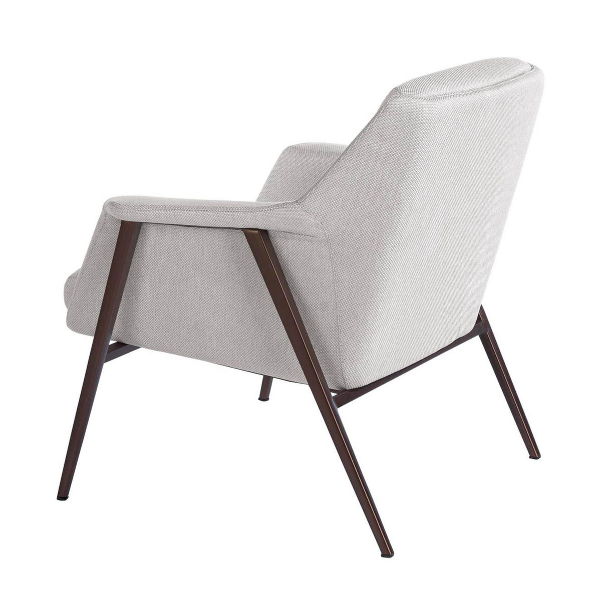 SESSEL Weißer Stoff 78/76/77 cm - Anthrazit/Weiß, Textil/Metall (78/77/76cm) - ANGEL CERDA