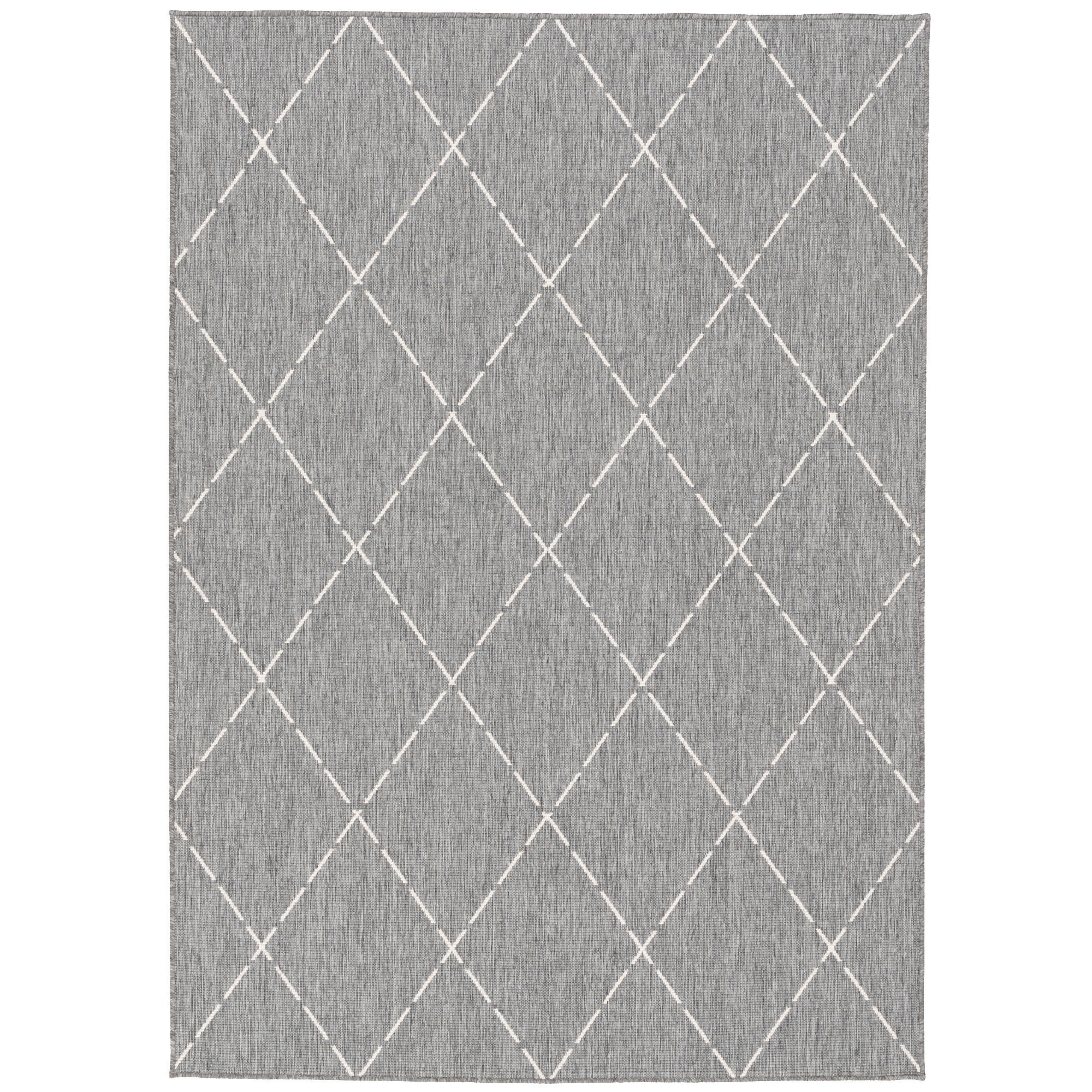 IN- UND OUTDOOR TEPPICH BEIDSEITIG NEWPORT RAUTEN - Grau, Textil (80/150cm) - Pergamon