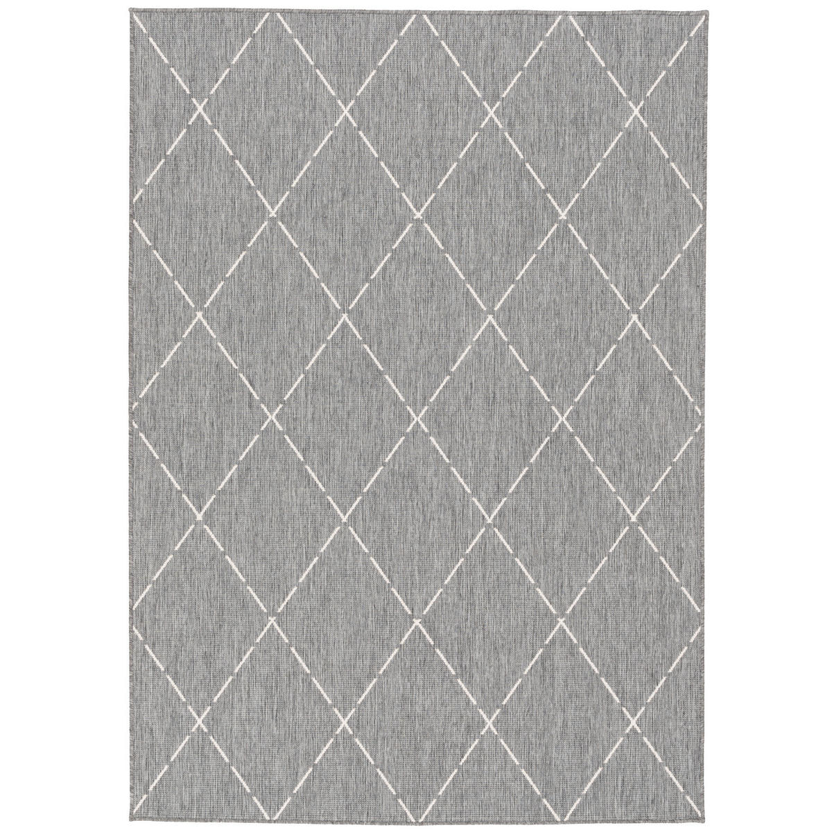 IN- UND OUTDOOR TEPPICH BEIDSEITIG NEWPORT RAUTEN - Grau, Textil (80/150cm) - Pergamon