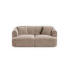 MODULARES-SOFA Campi aus Samt dunkelbeige 2 Sitzplätze - Mokka, Textil (90/70/180cm) - Cosmopolitan Design
