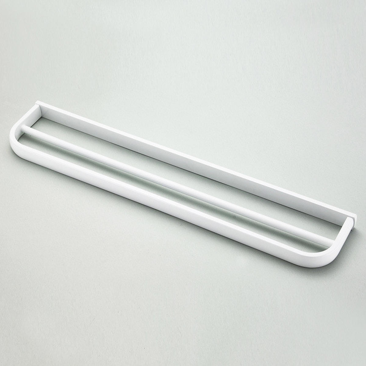HANDTUCHHALTER – Weiße Doppelstange – 57 cm lang - Weiß, Metall (11/2.7/57cm)