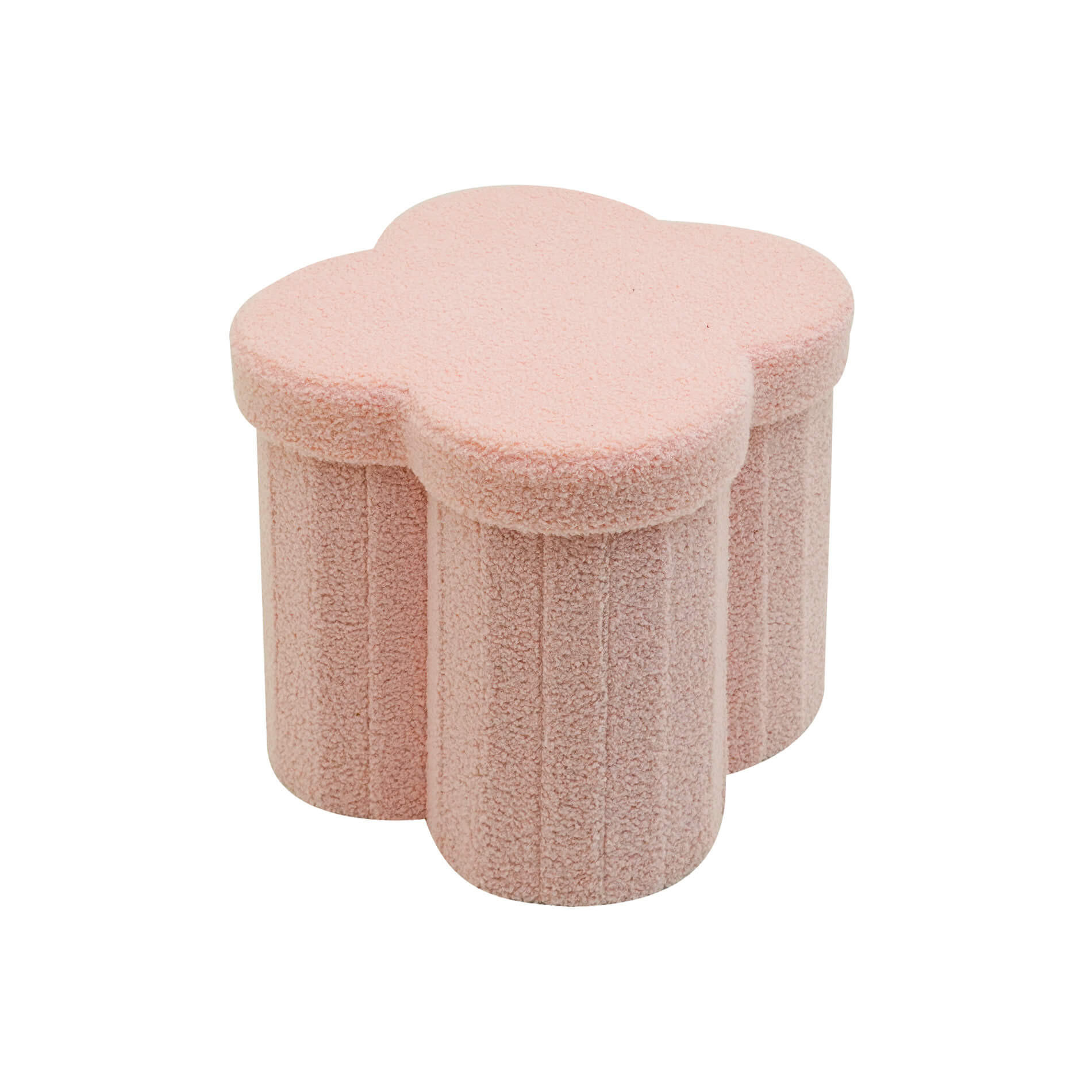 FUSSHOCKER Rosa 40/40/40 cm - Pink, Textil (40/40/40cm) - Mobili Rebecca
