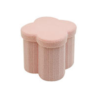 FUSSHOCKER Rosa 40/40/40 cm - Pink, Textil (40/40/40cm) - Mobili Rebecca