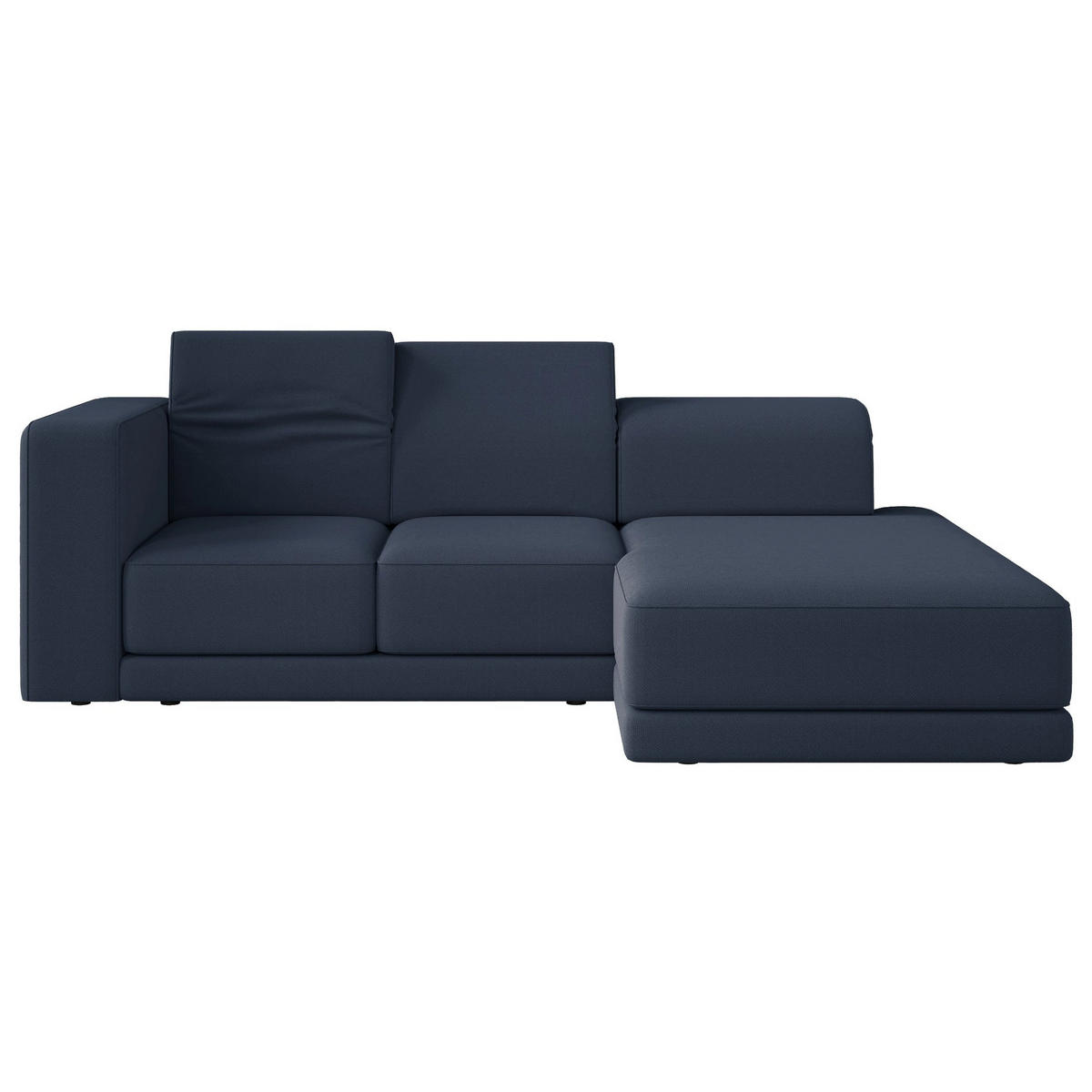 ECKSOFA Novals L-Form, 4-Sitzer, rechts 278 cm - Schwarz/Dunkelblau, Holz/Kunststoff (168/278cm) - Selsey