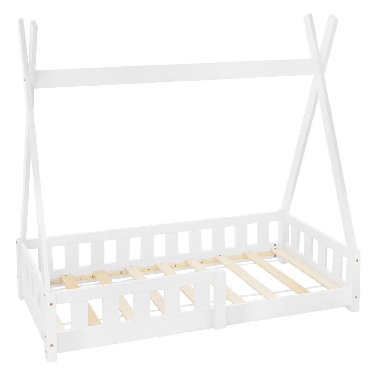 KINDERBETT Tipi 70x140 cm Weiß - Weiß, Holz (70/140cm) - ML-DESIGN