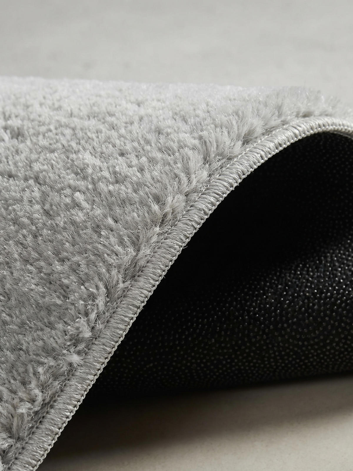 KURZFLORTEPPICH Antirutsch Uni RUTOR Polyester Grau 120 x 160 cm - Grau, Textil (120/160cm) - KADIMA DESIGN